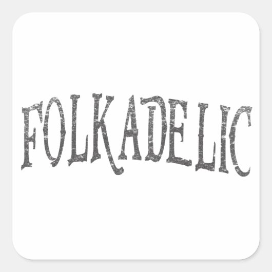 Folkadelisch Vierkante Sticker (Voorkant)