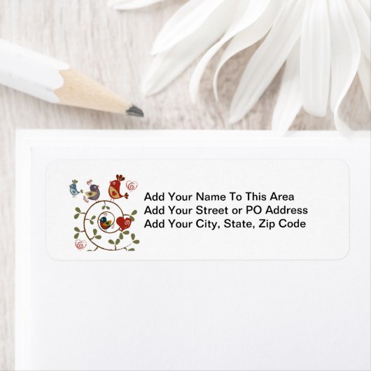 Folkart Birds Etiket (Insitu)