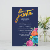 Folkart Bloemen Fiesta Trouwkaart Boda (Staand voorkant)