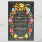 Folkart Bloemen Fiesta Trouwkaart Boda (Voorkant)