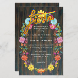 Folkart Bloemen Fiesta Trouwkaart Boda