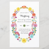 Folkart Bloemenfeest Trouwkaart Boda (Voorkant)