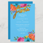 Folkart Bloemenfeest Trouwkaart Boda (Voorkant / Achterkant)