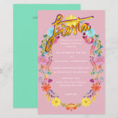 Folkart Bloemenfeest Trouwkaart Boda (Voorkant / Achterkant)