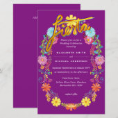 Folkart Bloemenfeest Trouwkaart Boda (Voorkant / Achterkant)