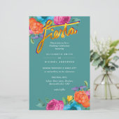 Folkart Bloemenfeest Trouwkaart Boda (Staand voorkant)