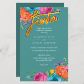 Folkart Bloemenfeest Trouwkaart Boda (Voorkant / Achterkant)