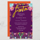 Folkart Bloemenfeest Trouwkaart Boda (Voorkant / Achterkant)