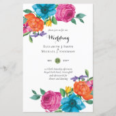 Folkart Bloemenfeest Trouwkaart Boda (Voorkant)