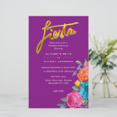 Folkart Bloemenfeest Trouwkaart Boda (Staand voorkant)