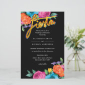 Folkart Bloemenfeest Trouwuitnodiging Boda (Staand voorkant)