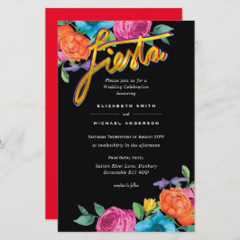 Folkart Bloemenfeest Trouwuitnodiging Boda