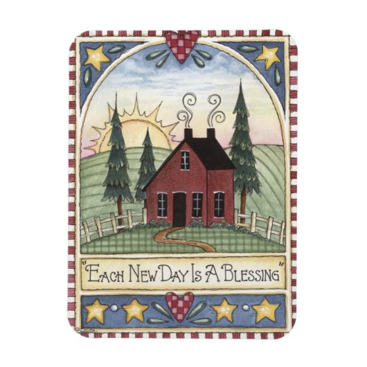 Folkart Elke Nieuwe Dag is een Zegen Magneet (Verticaal)