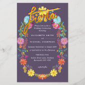 Folkart Flower Fiesta Wedding Invitation Boda (Voorkant)