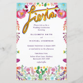 Folkart Flower Fiesta Wedding Invitation Boda (Voorkant)