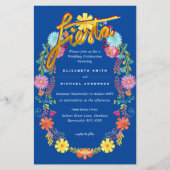 Folkart Flower Fiesta Wedding Invitation Boda (Voorkant)