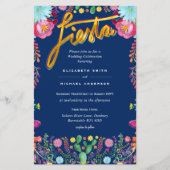 Folkart Flower Fiesta Wedding Invitation Boda (Voorkant)