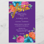 Folkart Flower Fiesta Wedding Invitation Boda (Voorkant)