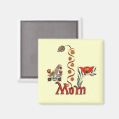 Folkart Mom T-shirts en geschenken Magneet (Voorkant / Achterkant)