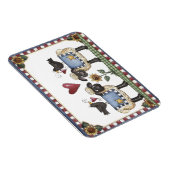 Folkart Schapen Kraaien & Zonnebloemen Magneet (Rechterzijde)