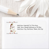 Folkart Snowman retour adreslabels Etiket (Insitu)