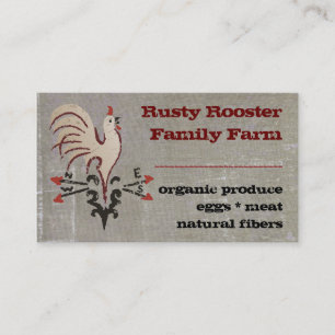 Folkart Style Rooster Visitekaartjes
