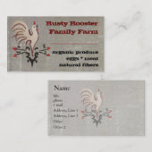 Folkart Style Rooster Visitekaartjes (Voorkant / Achterkant)