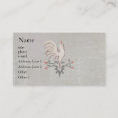 Folkart Style Rooster Visitekaartjes (Achterkant)