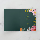 Folkbloem Birthday wenskaart Kaart (Binnen)