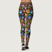 Folkbloemen leggings (Achterkant)