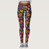 Folkbloemen leggings (Voorkant)