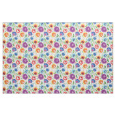 Folkbloemen op wit stof (Fat Quarter)