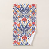 Folkbloemen patroon bad handdoek (Handdoek)