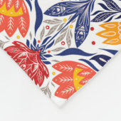 Folkbloemen patroon fleece deken (Hoek)