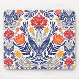 Folkbloemen patroon muismat