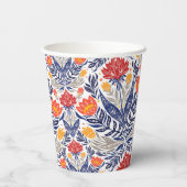 Folkbloemen patroon papieren bekers (Achterkant)