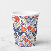 Folkbloemen patroon papieren bekers (Voorkant)