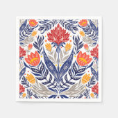 Folkbloemen patroon servet (Voorkant)