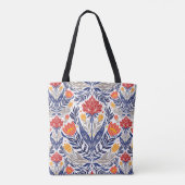 Folkbloemen patroon tote bag (Achterkant)
