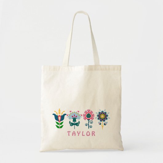 folkbloemen tote bag (Voorkant)