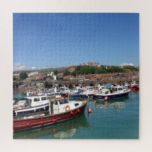 Folkestone Harbour en Vist Boats Legpuzzel (Verticaal)