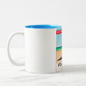 Folkestone Kent poster Tweekleurige Koffiemok (Links)