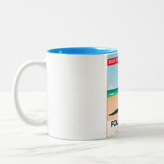 Folkestone Kent  poster Tweekleurige Koffiemok (Links)