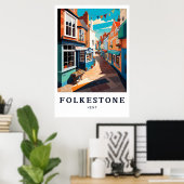 Folkestone Poster, Kent Poster, Engeland Poster (Thuiskantoor)