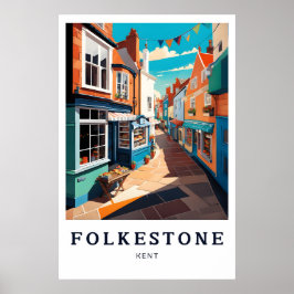 Folkestone Poster, Kent Poster, Engeland Poster