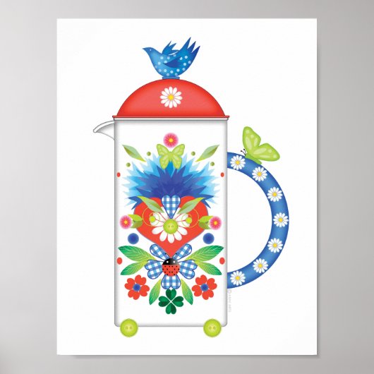 FolkFest Cafetiere Poster (Voorkant)