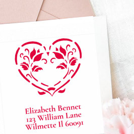 Folkflorale hartslag  zelfinktende stempel