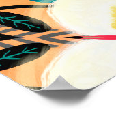 Folkflorale symmetrische naadloze patroonhandschil poster (Hoek)