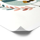 Folkillustratie art patroon "vogel" poster (Hoek)