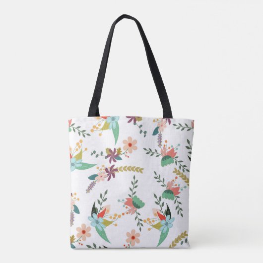 Folklore Bloemen | Voeg naam, monogram, tekst CADO Tote Bag (Achterkant)